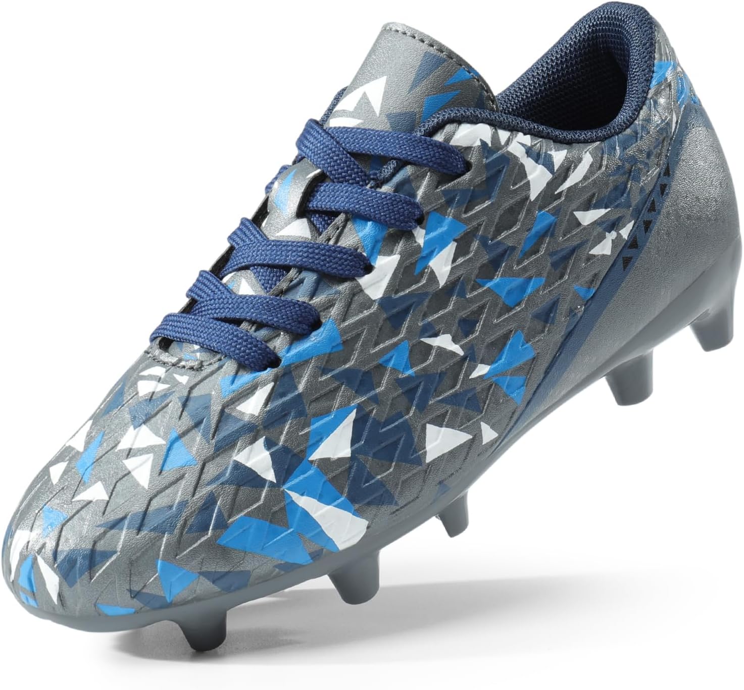 

Бутсы DREAM PAIRS для мальчиков и девочек, детская футбольная обувь для твердого грунта, спортивная уличная обувь для тренировок и футбола, для маленьких и больших детей, синий/серый