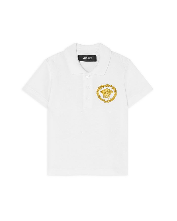 

Детская поло с принтом Medusa Alloro для мальчиков - малыши, маленькие дети Versace, белый