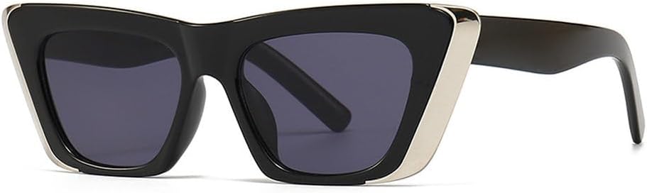 

Винтажные солнцезащитные очки «кошачий глаз» для женщин и мужчин, роскошные, сексуальные, модные, в стиле стимпанк, с защитой от ультрафиолета UV400 HVTVTLA, Black Black