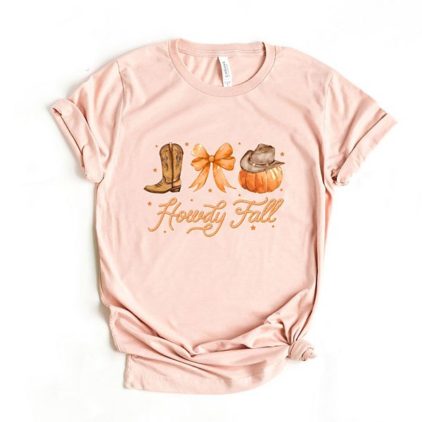 

Coquette howdy fall - женская футболка с коротким рукавом и принтом Simply Sage Market, Blush, Зеленый, Coquette howdy fall - женская футболка с коротким рукавом и принтом Simply Sage Market, Blush