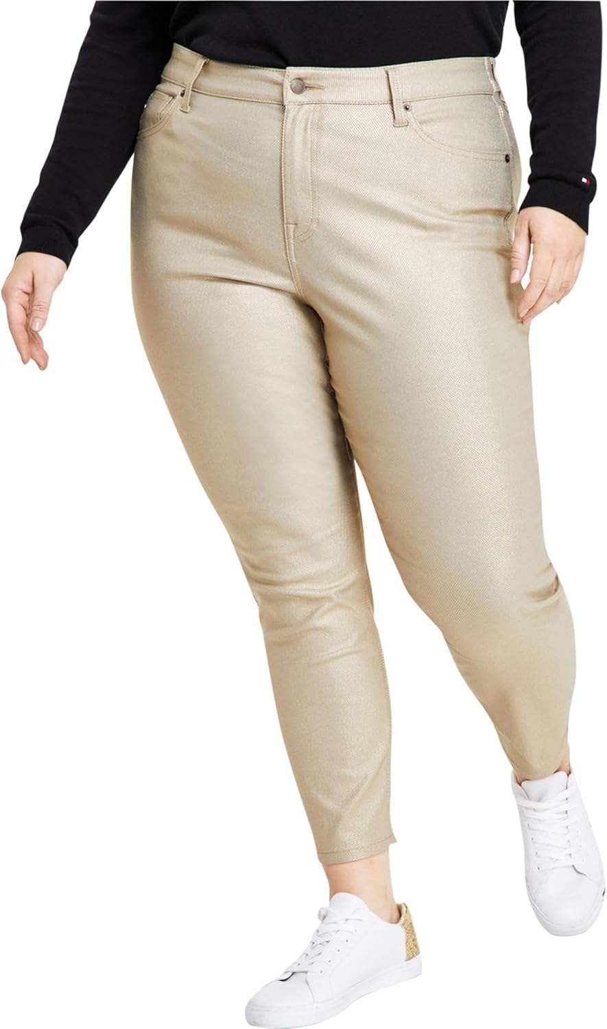 

Женские облегающие брюки Tommy Hilfiger Tribeca Foil, Gold