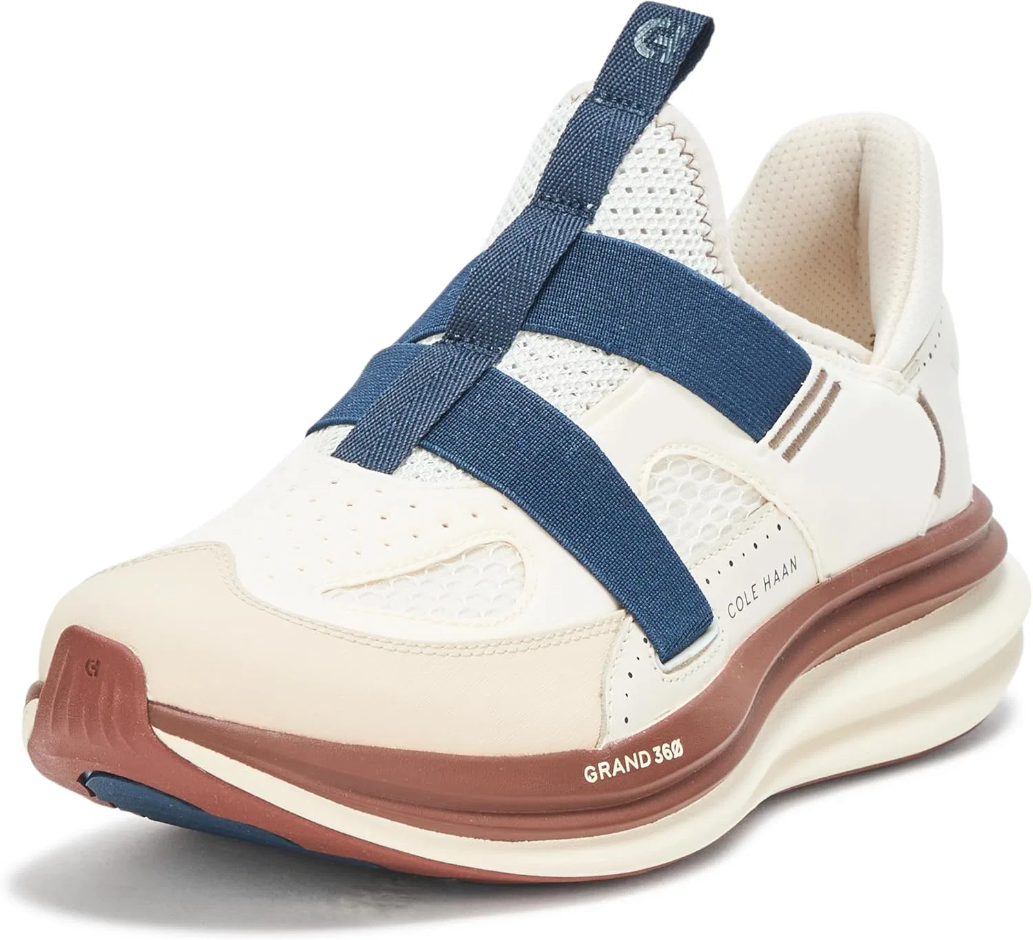 Мужские беговые кроссовки Cole Haan Original Grand Quadstar Monk Strap, Ivory Ancient Scroll Big Dipper Scotch