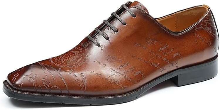 

Мужские оксфорды Neufboissee из кожи с брогированием, коричневый