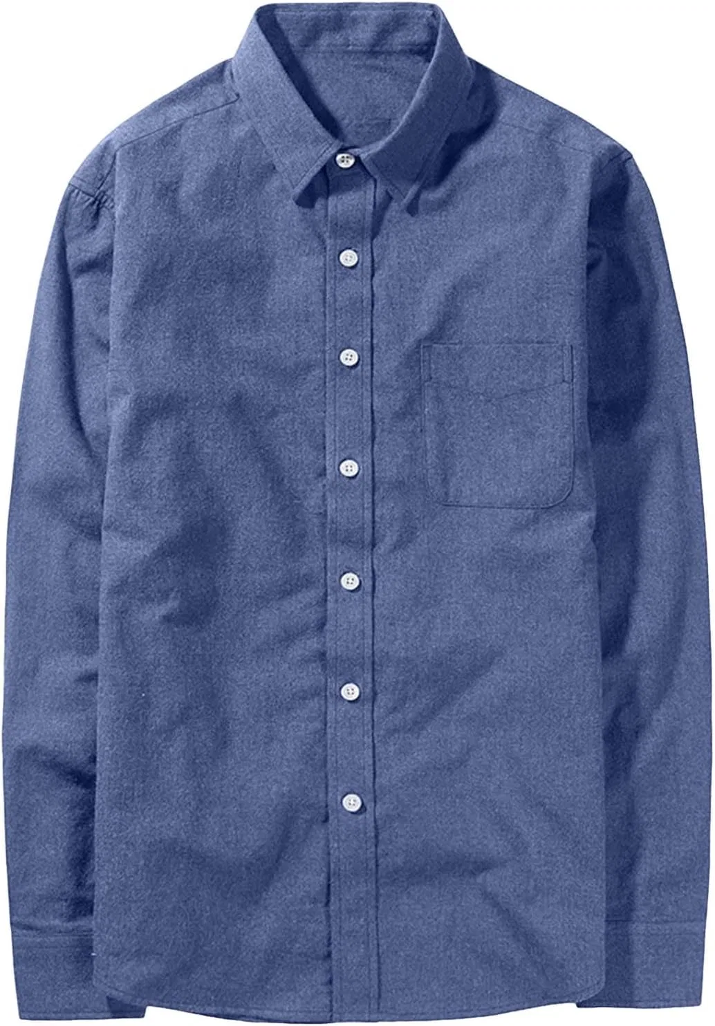 Рубашка, мужская, длинный рукав, Button-Down, темно-синий — фото 3