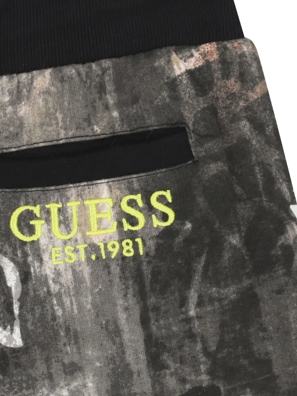 Шорты с графическим принтом и завязками Guess Usa, серый — фото 3