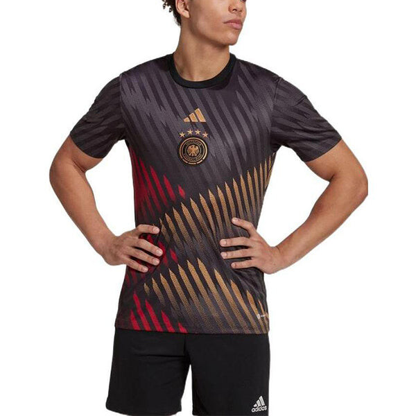 Футболка Германия предматчевая футболка Adidas, черный — фото 3