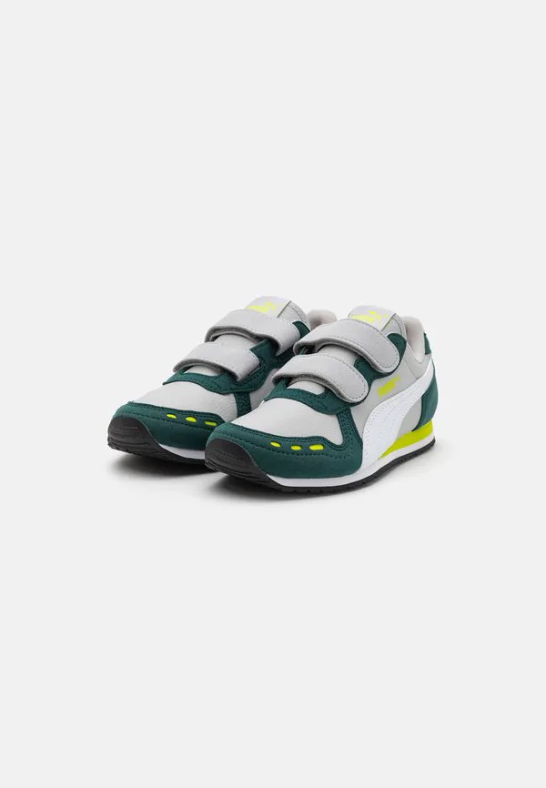 Кроссовки унисекс cabana racer 20 Puma, Cool Light Gray/White/Dark Myrtle/Lime Smash — фото 2
