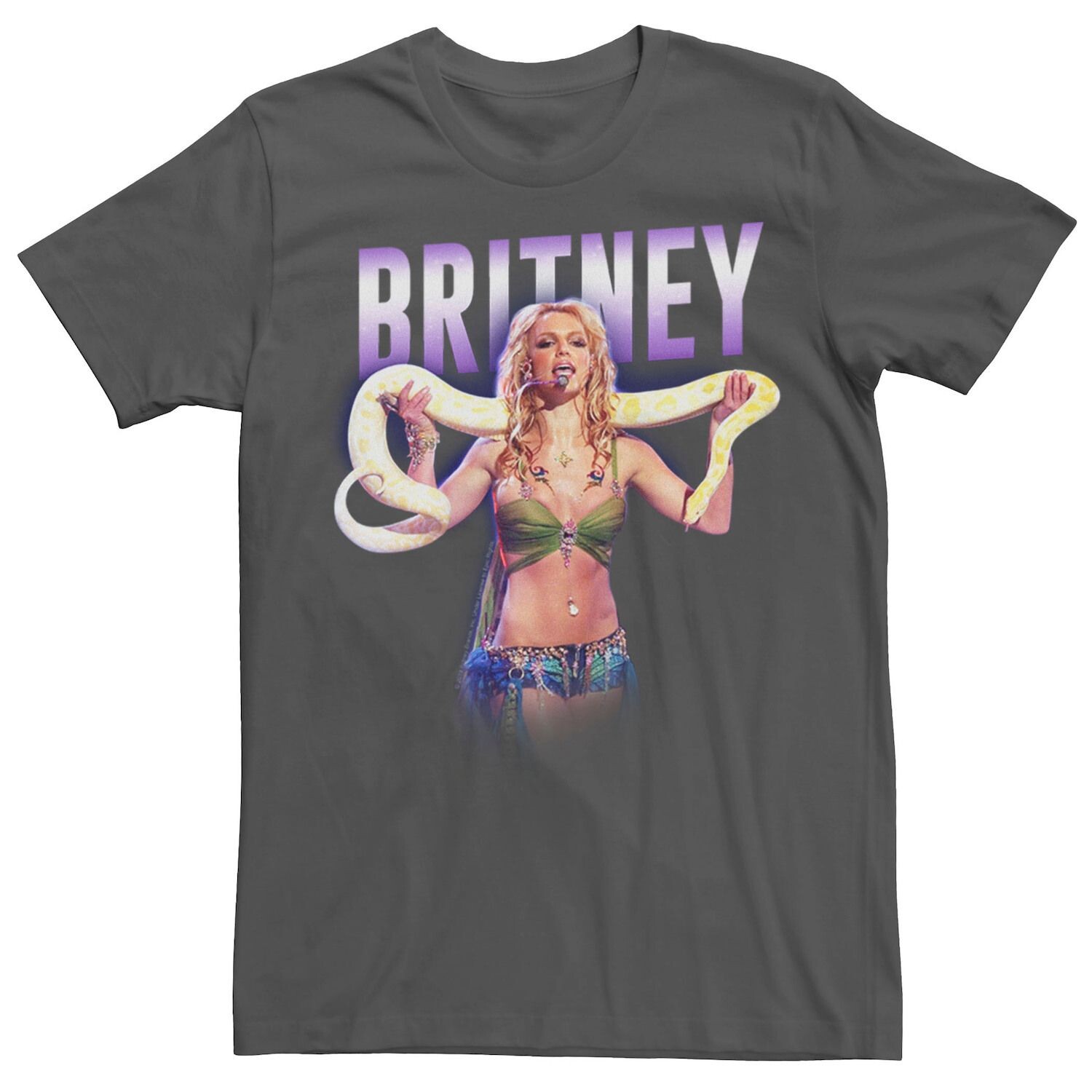 

Мужская футболка Britney Spears со змеиным портретом Licensed Character