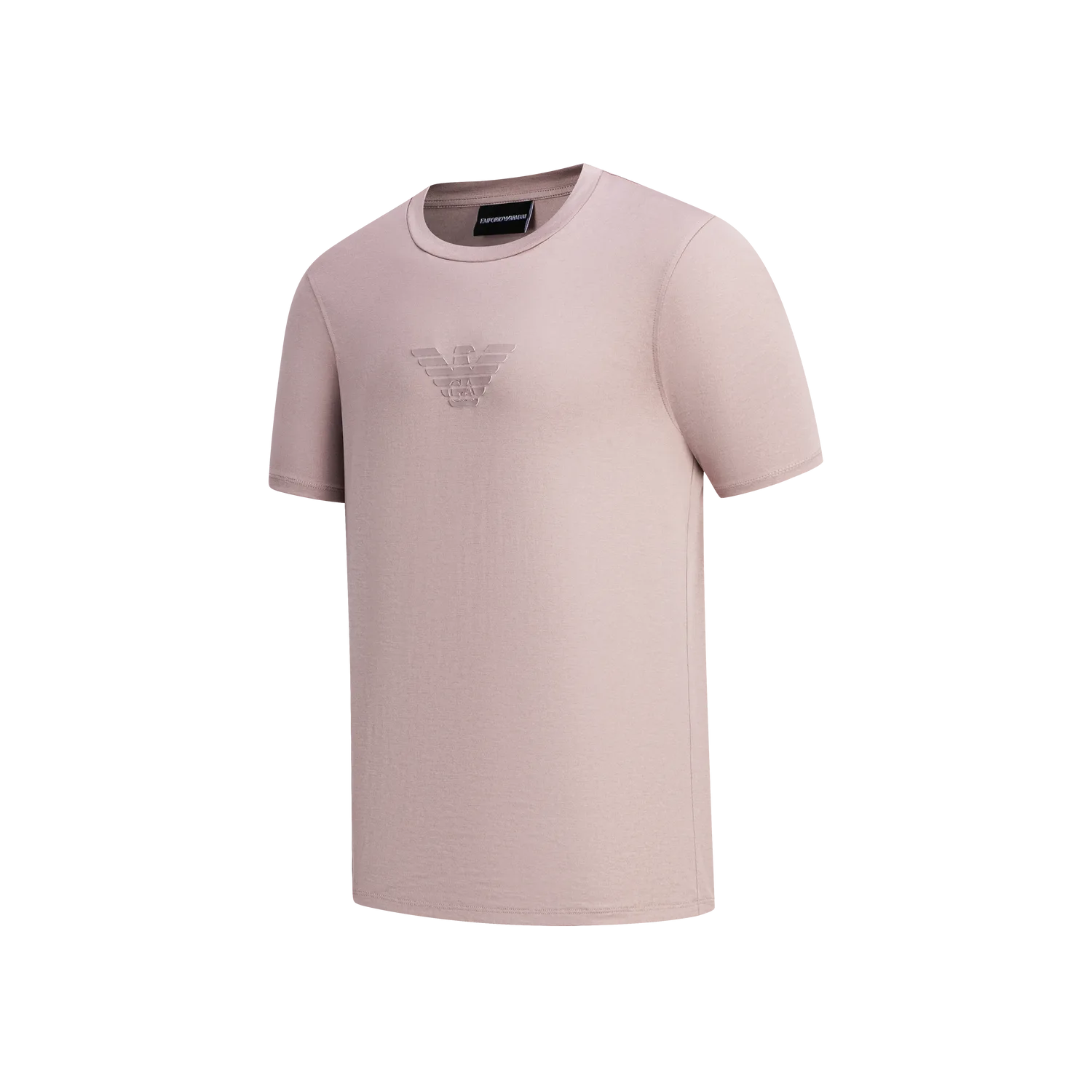 EMPORIO ARMANI Футболка мужская dusty pink crew neck тонкая straight fit — фото 4