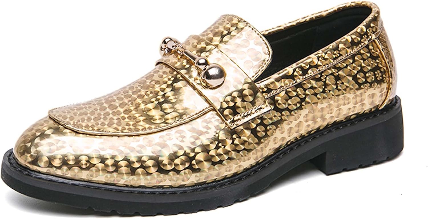 

Мужские лоферы с модным заостренным носком, и повседневные деловые туфли, для дома и улицы, для униформы, вечеринок, свадеб, смокинга, оксфорды из кожи Generic, золотой
