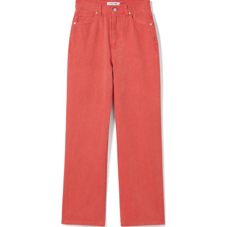 

Прямые хлопковые брюки LACOSTE, оранжевый