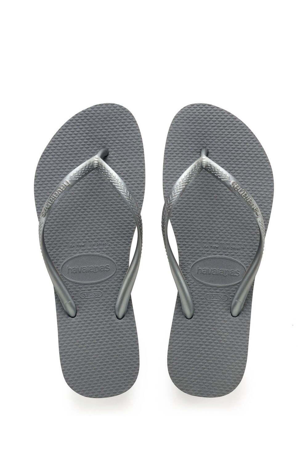 Узкие шлепанцы Havaianas, серый