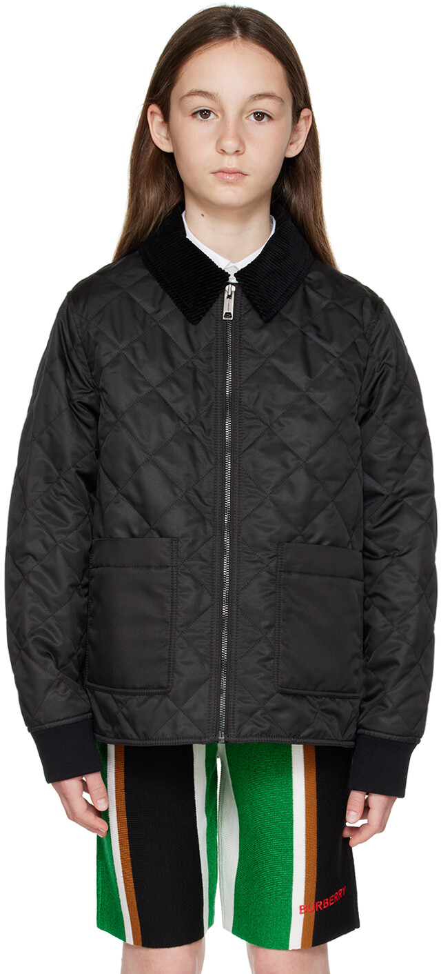 

Детская стеганая куртка Black Diamond Burberry