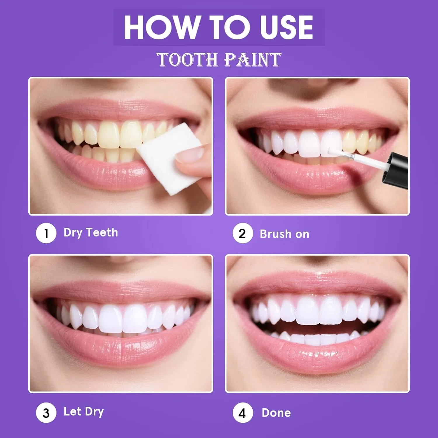 Белая краска для зубов для Хэллоуина и косплея Cypedo, White Tooth Paint — фото 3