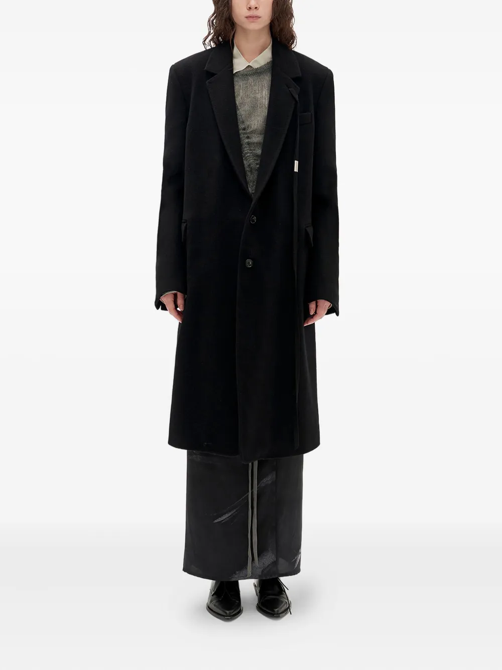 Пальто Viv из шерсти и кашемира Ann Demeulemeester, черный — фото 2