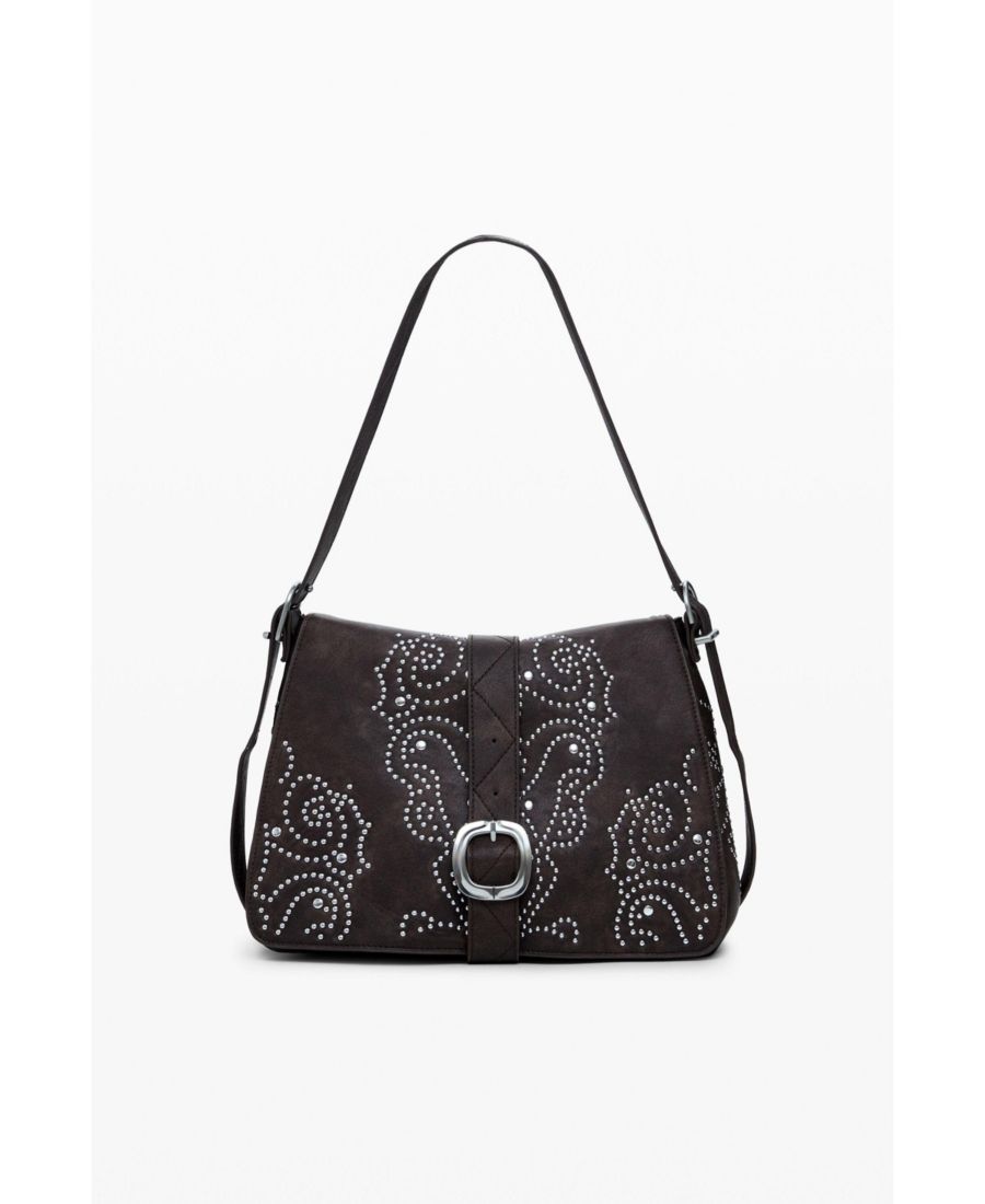 

Женская сумка среднего размера из искусственной кожи с пряжкой Desigual, Dark brown