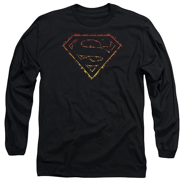 

Футболка с длинным рукавом Superman flame outlined logo Licensed Character