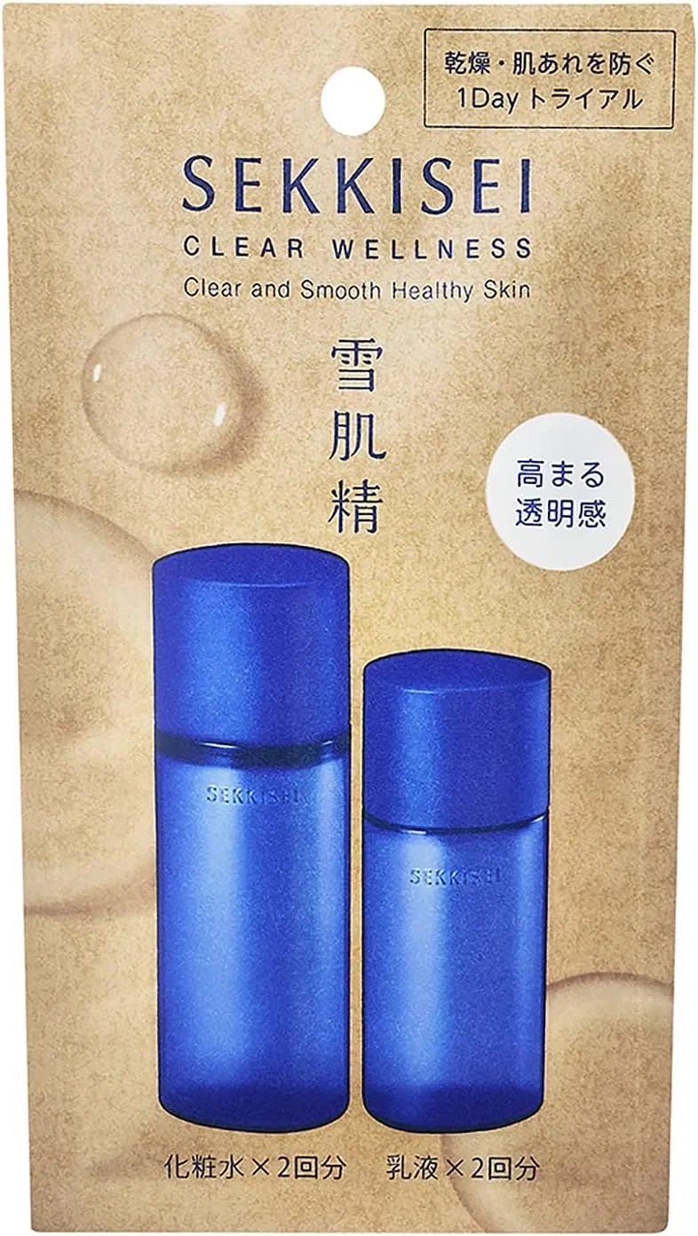 Набор для ухода за кожей Sekkisei Clear Wellness 1 Day Trial Set, лосьон 3 мл x 2 и эмульсия 2.5 мл x 2 — фото 2