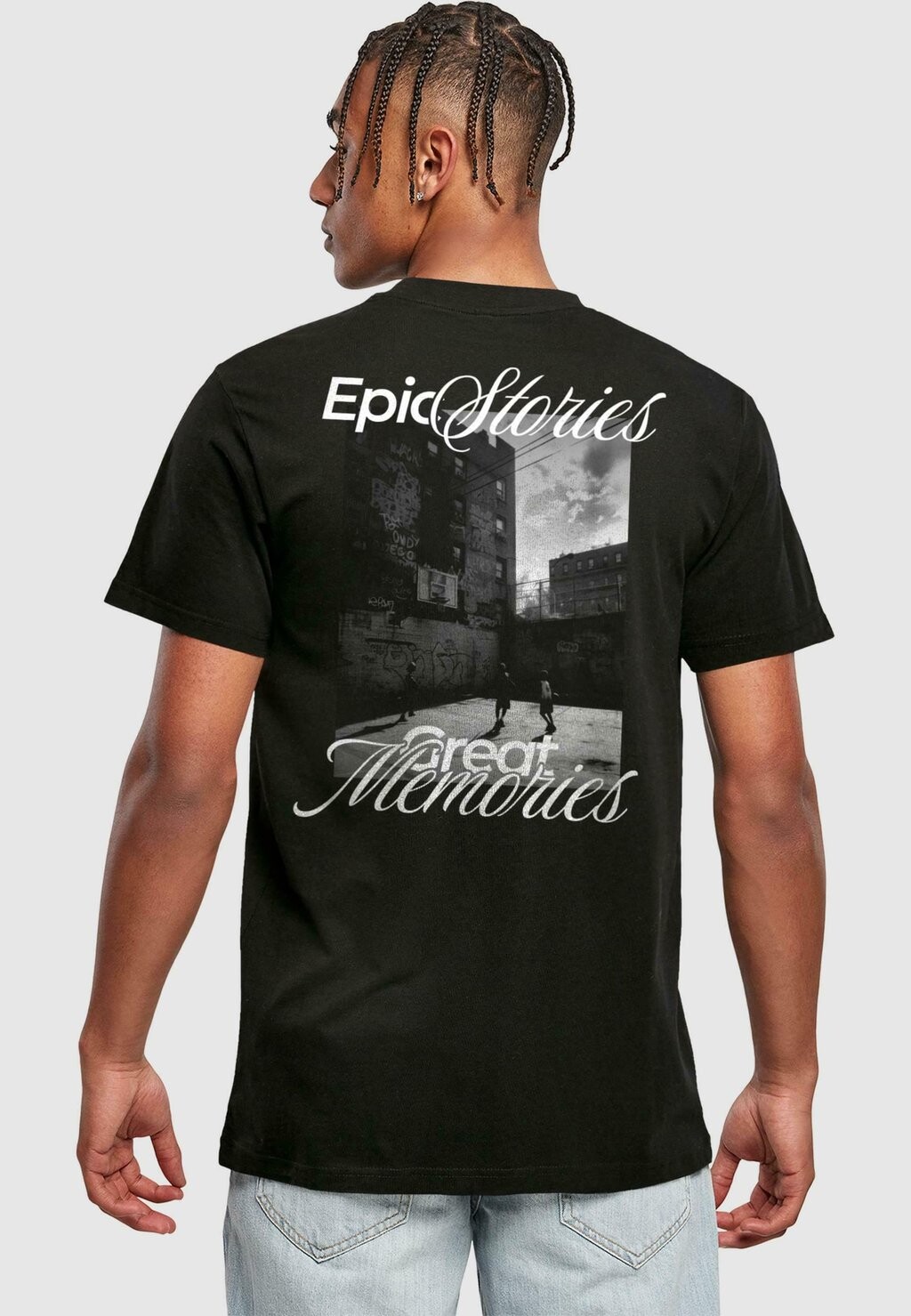 

Футболка с принтом EPIC STORIES GREAT MEMORIES Mister Tee, черный