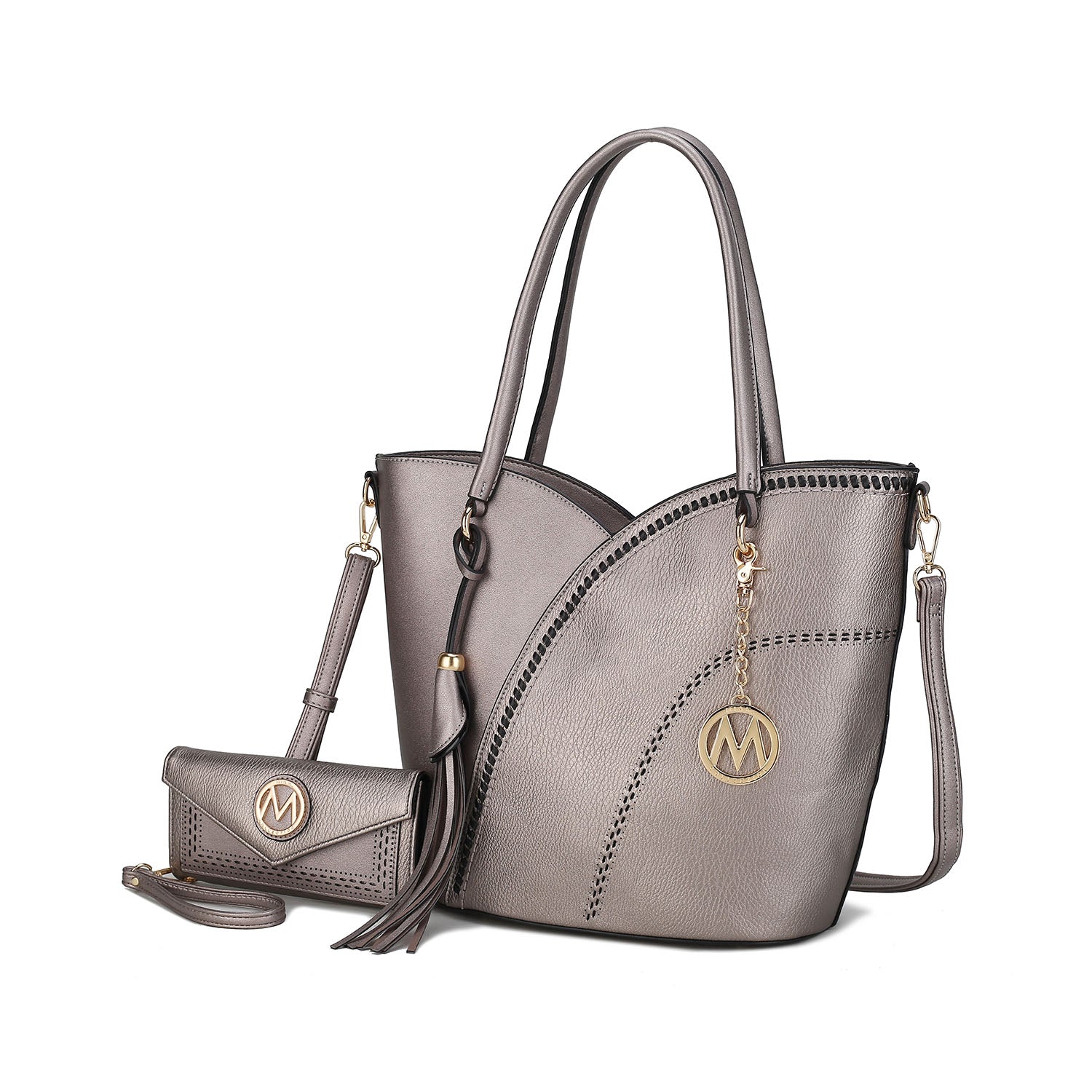 

Женская сумка через плечо Imogene с кошельком от Mia K MKF Collection By Mia K., Pewter