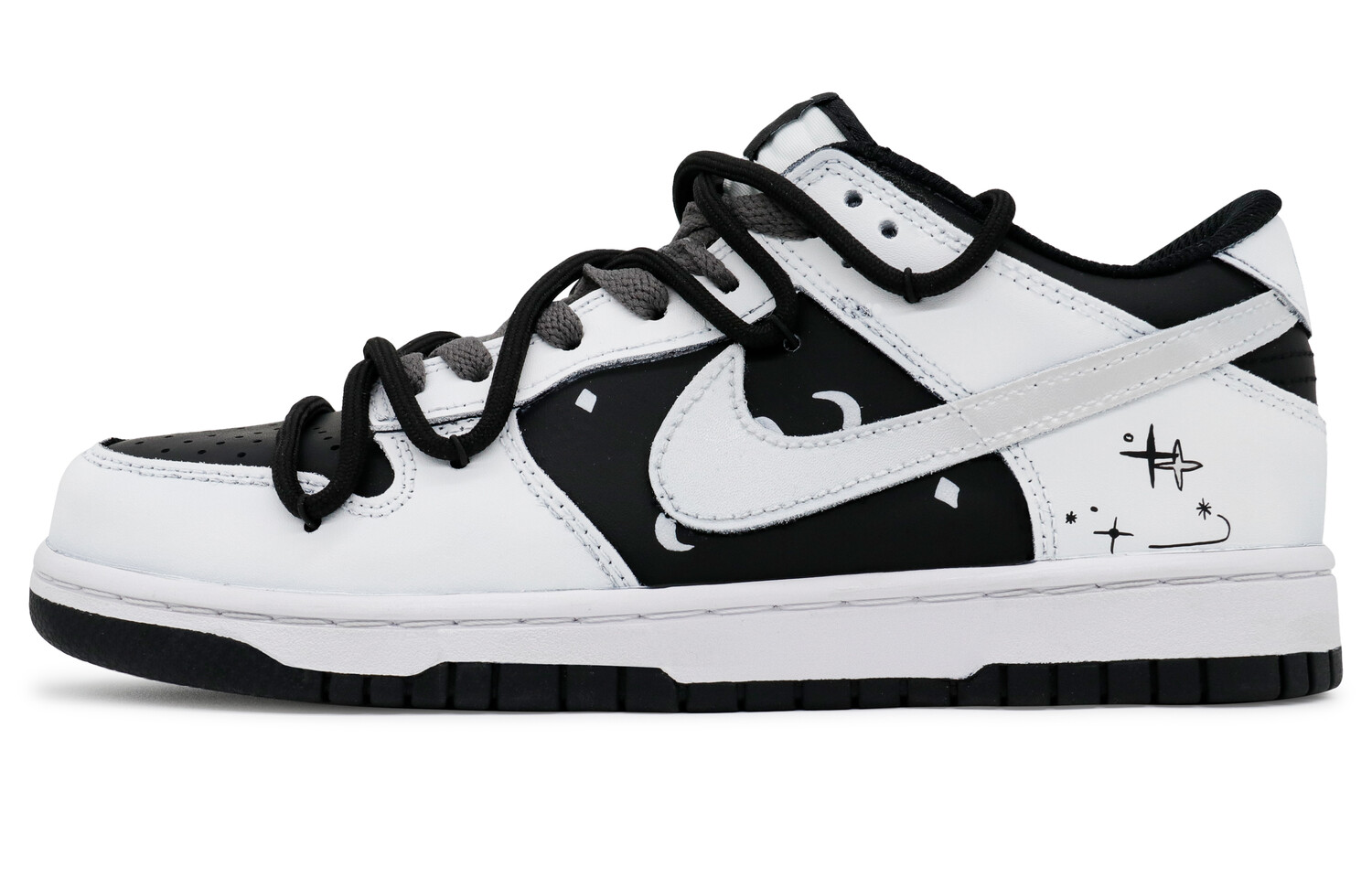 

Кроссовки для скейтбординга Dunk женские с низким верхом, белый/черный Nike