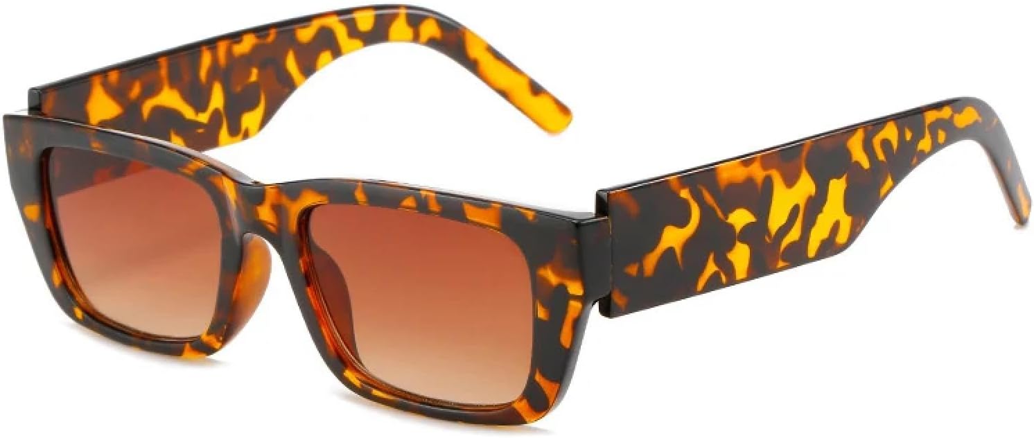 

Модные солнцезащитные очки класса люкс для мужчин и женщин, классические очки для активного отдыха, путешествий, вождения, защита от УФ-излучения UV400 TKKTLLT, Leopard Gradient Tea