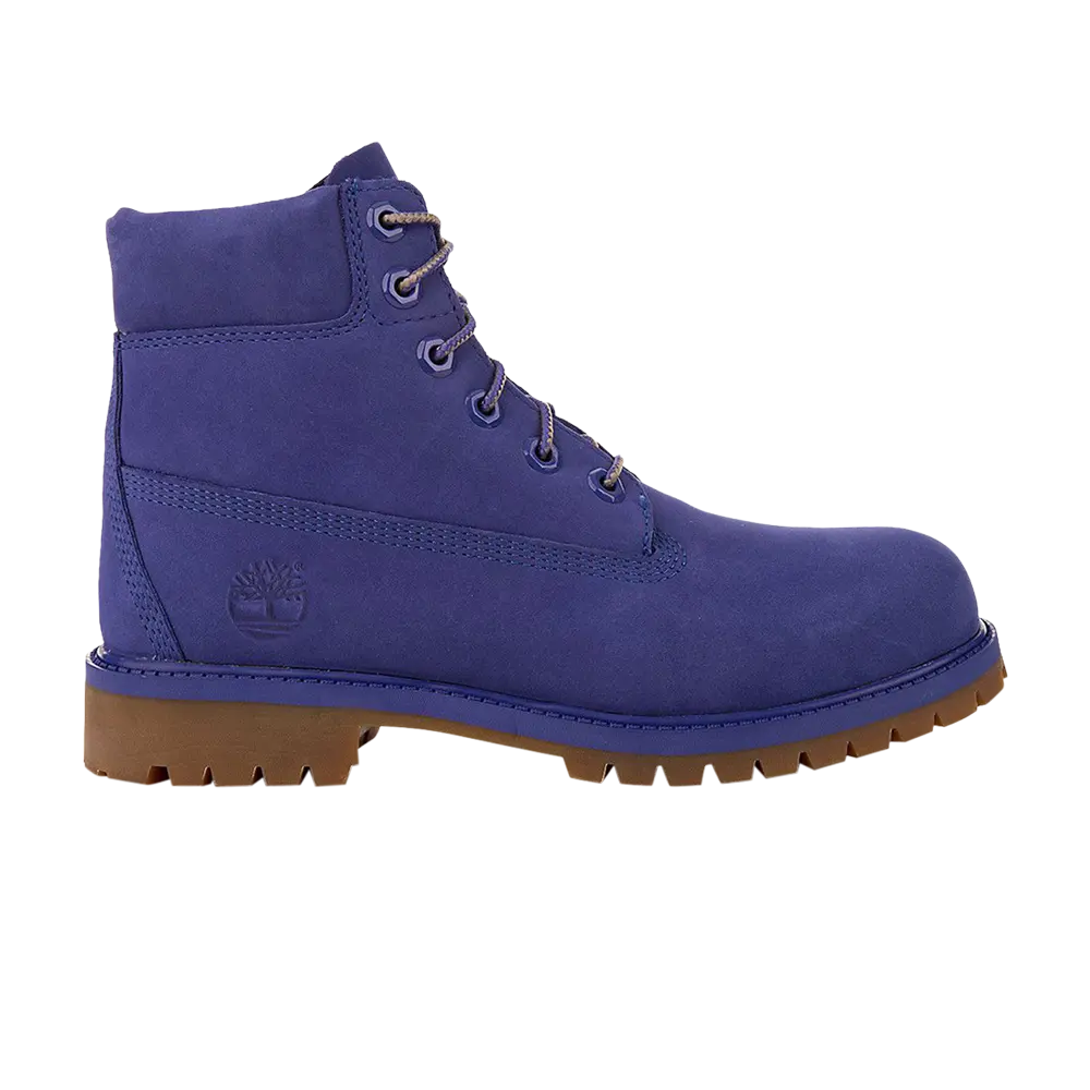 Ботинки Timberland Premium 6 Inch Junior на шнурках, синий