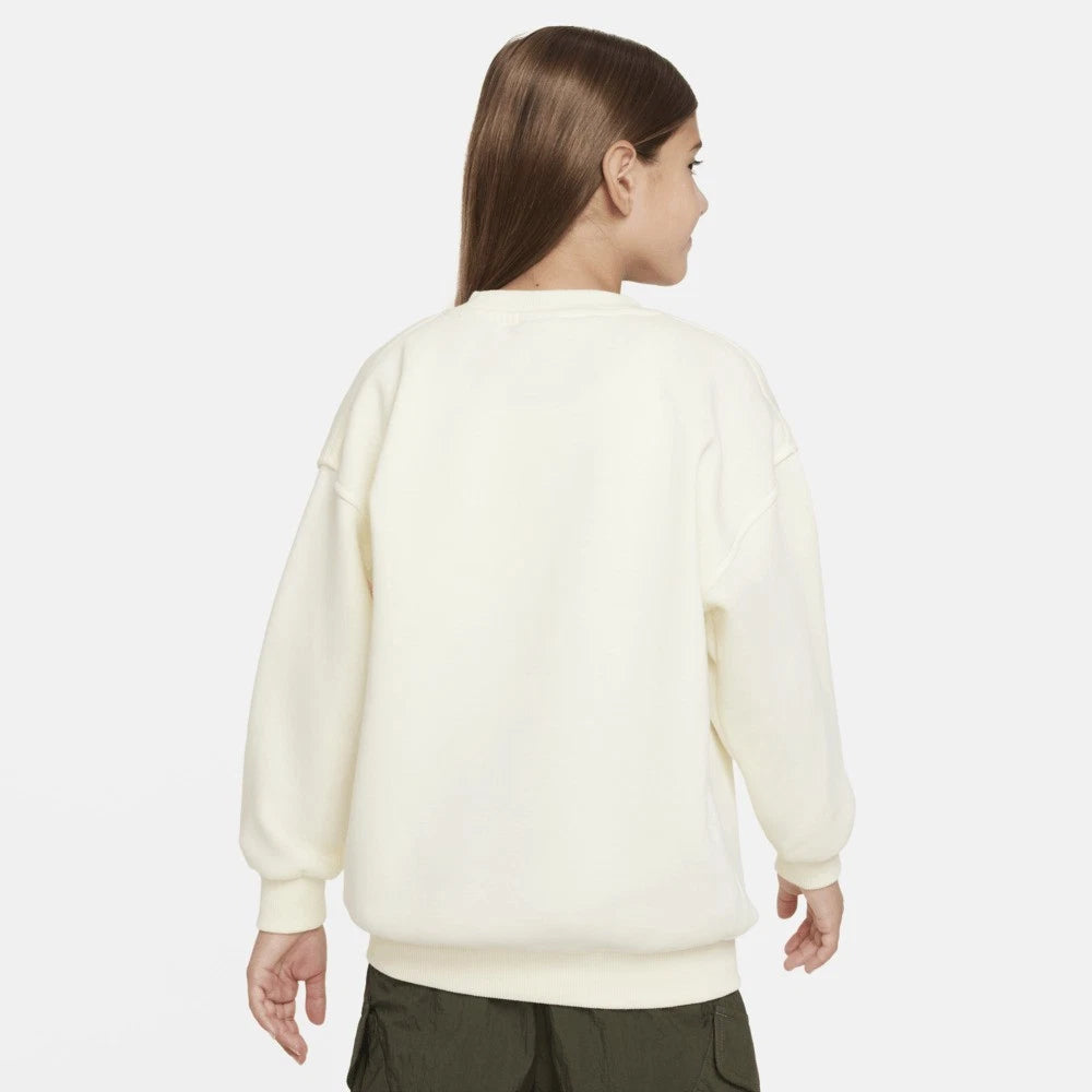 Детская флисовая толстовка Nike Sportswear Club FJ6161-113 цвета слоновой кости, модель Active JAX114 — фото 2