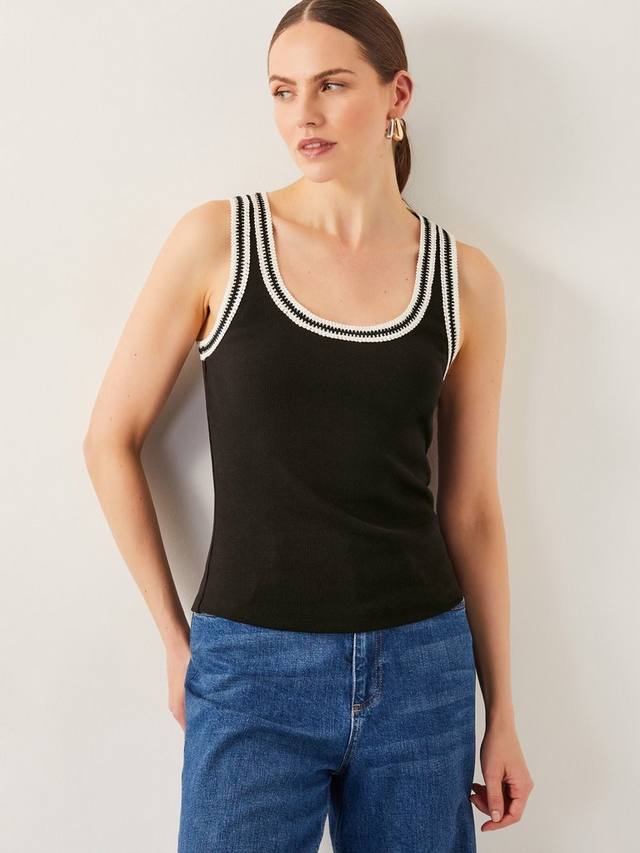 

Топ Tate Crochet Monsoon, Black/Multi