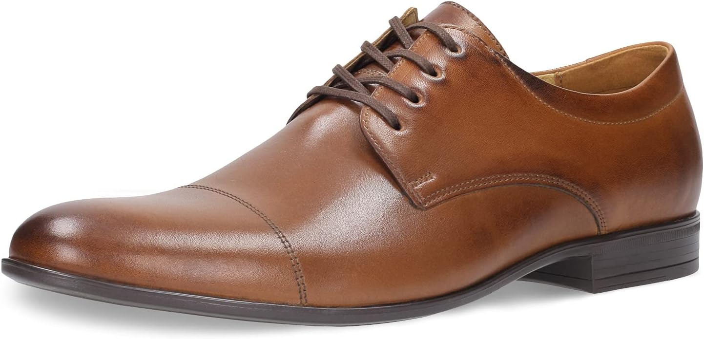 

Мужские кожаные туфли WOJAS - классические деловые туфли на шнуровке из гладкой кожи, туфли на носок, на все сезоны, коричневый