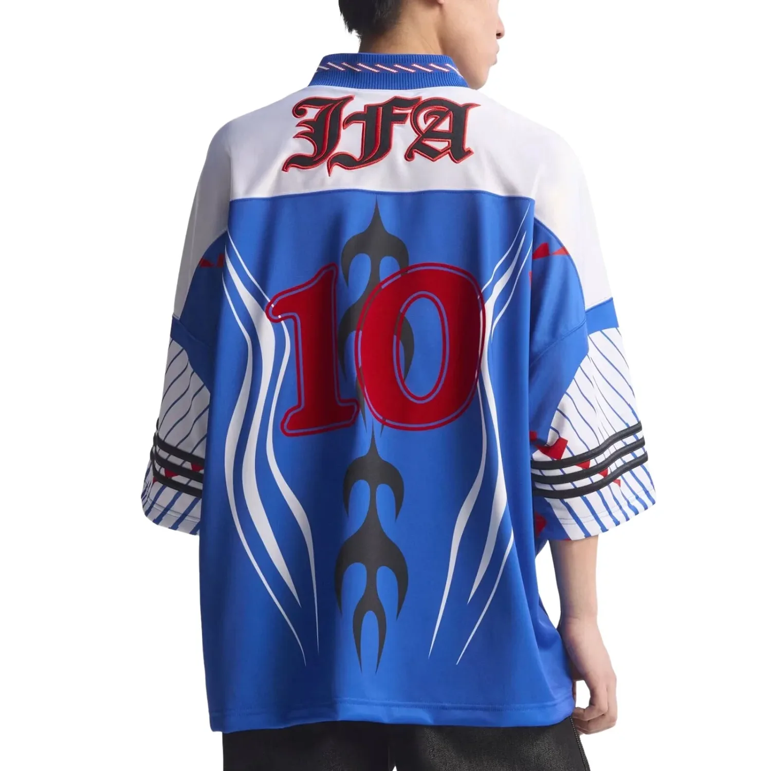 Футболка Adidas Bringback Remixed Japan Jersey 'Power Blue White Red' — фото 3