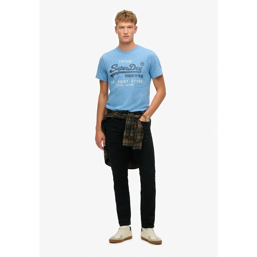 Футболка с коротким рукавом Superdry Classic Relaxed Fit, синий — фото 4