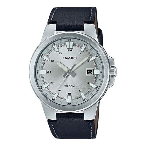 

Часы CASIO Quartz Waterproof Mens Silver Analog, серебряный