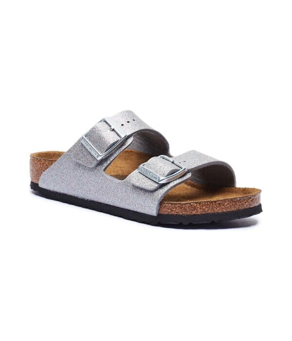 

Сандалии детские Birkenstock кожаные, серебряный