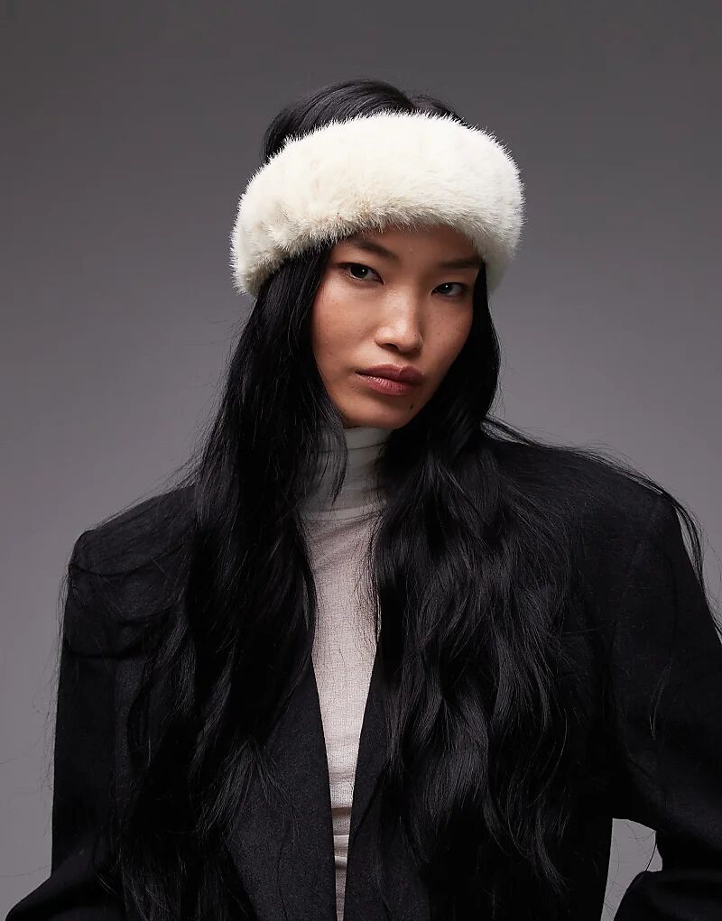 

& Other Stories повязка на голову из мягкого искусственного меха кремового цвета