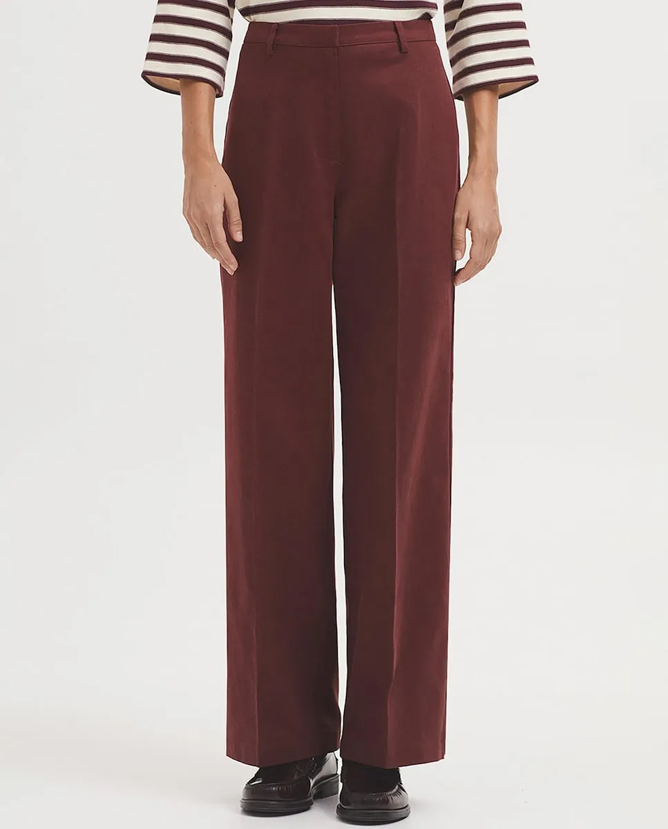 

Женские свободные брюки средней посадки с шлевками Nice Things, коричневый