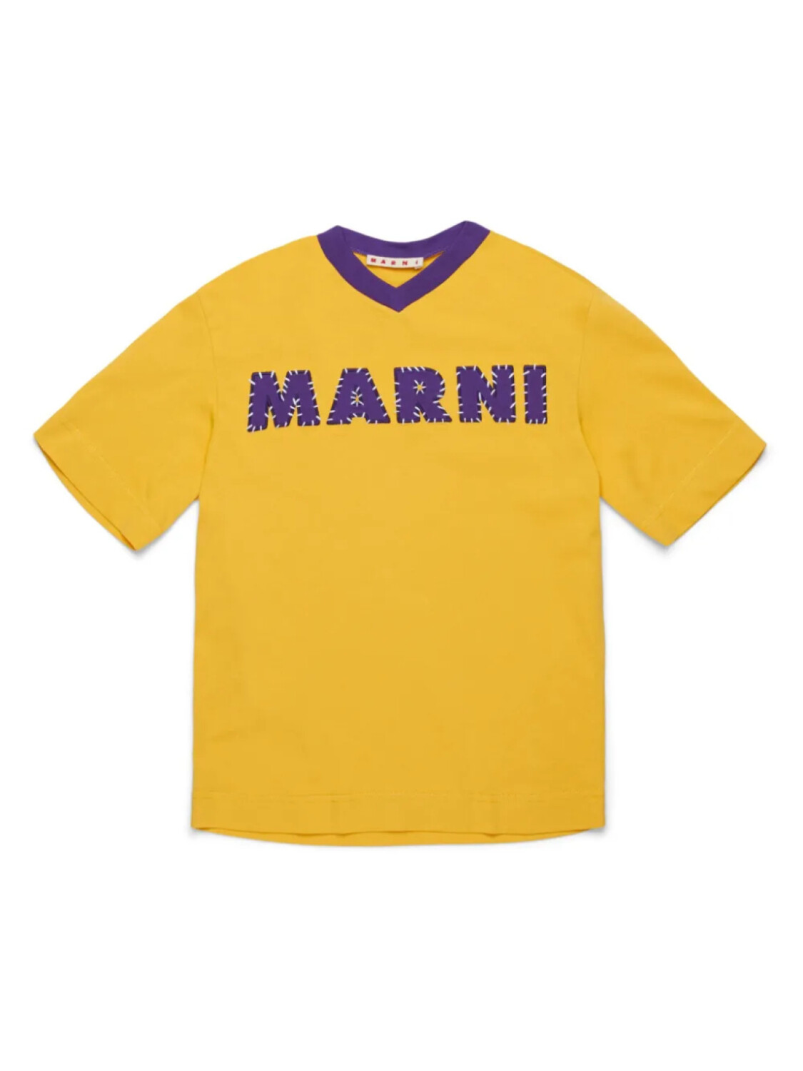 

Marni Kids футболка с логотипом, желтый