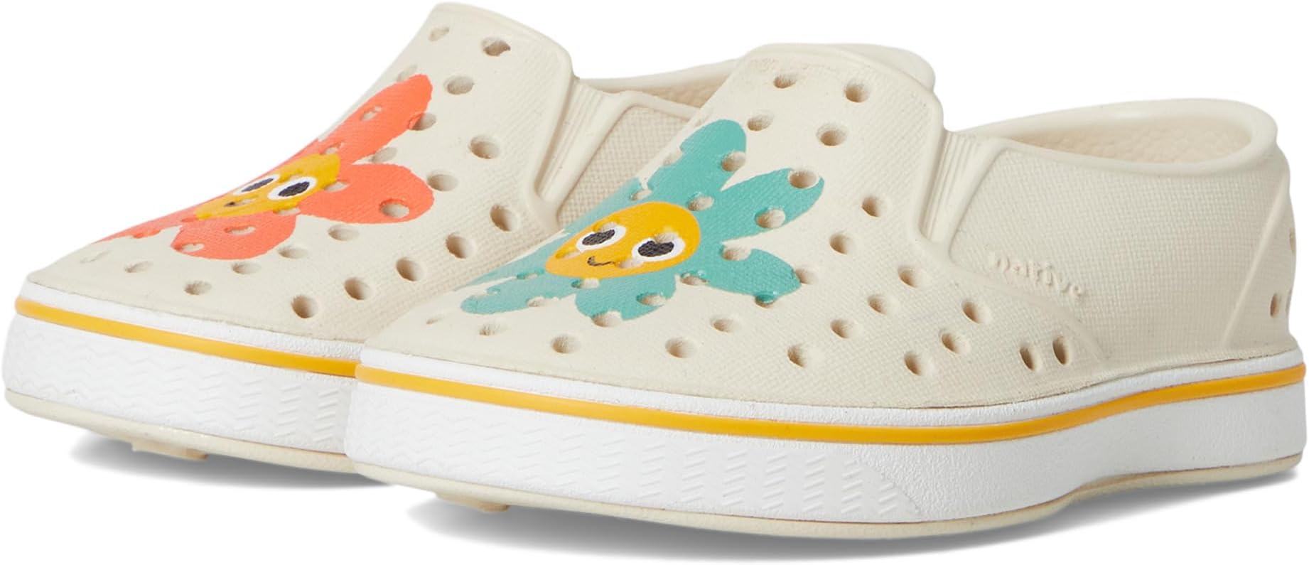 

Кроссовки Native Shoes Kids Miles Block, Bone White/Shell White/Happy Flower Block