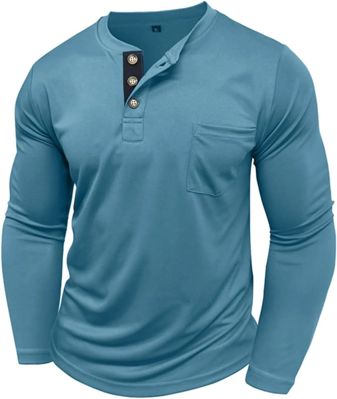 

Мужская футболка Henley с длинным рукавом CRNTCEM