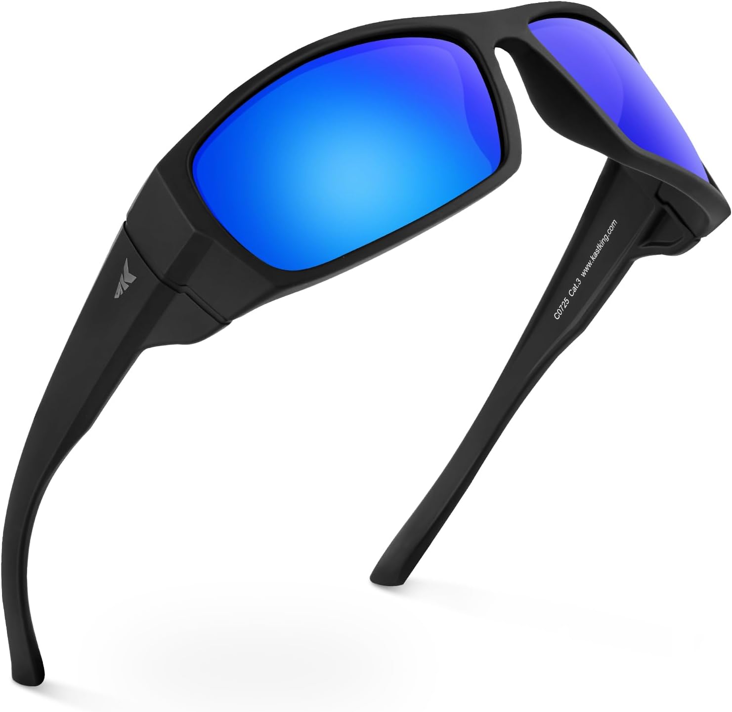 

Поляризованные солнцезащитные очки KastKing Gauley с защитным покрытием линз PuriVex, защитой от УФ-излучения UV 400 и обтекаемым дизайном, спортивные очки для рыбалки, D: Black Frame, Cobalt Mirror