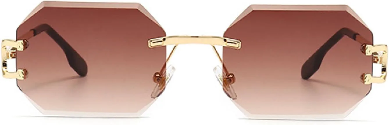 

Солнцезащитные очки с защитой от УФ-излучения UV400 | Без оправы, маленькие | Для женщин и мужчин | Для занятий спортом на открытом воздухе и вождения DSVIGF, Black