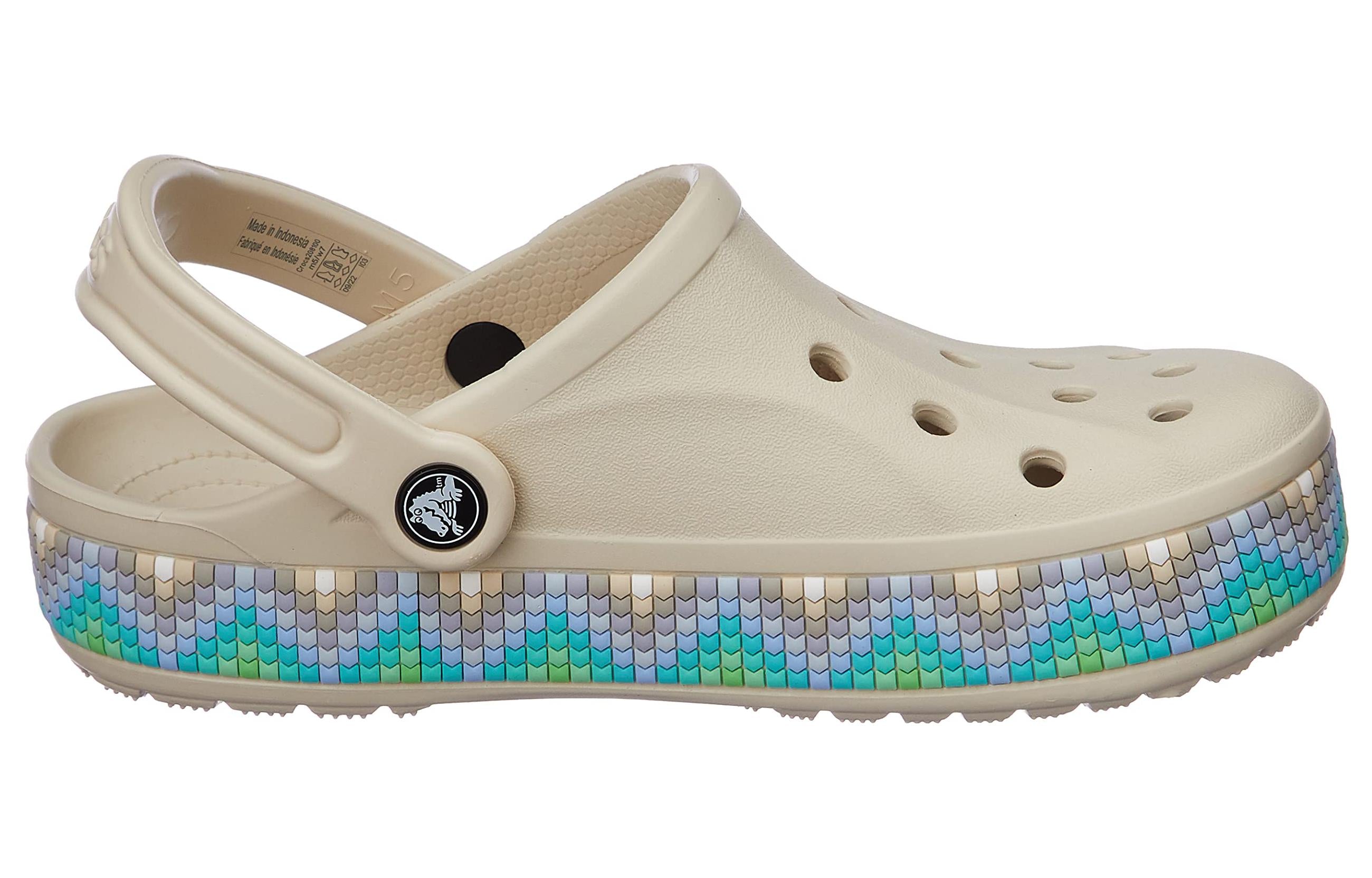 Сабо Crocs Bayaband Chevron Band Clogs 'Stucco Multi' 208100-1F8, бежевый — фото 3