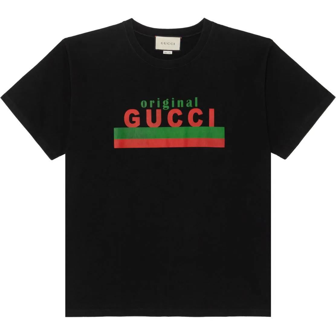 Футболка GUCCI с логотипом, черная — фото 4