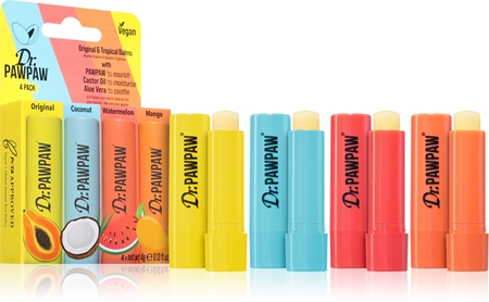 

Набор для губ с фруктовым вкусом Dr. Pawpaw Flavoured Balm, 4× 4 g