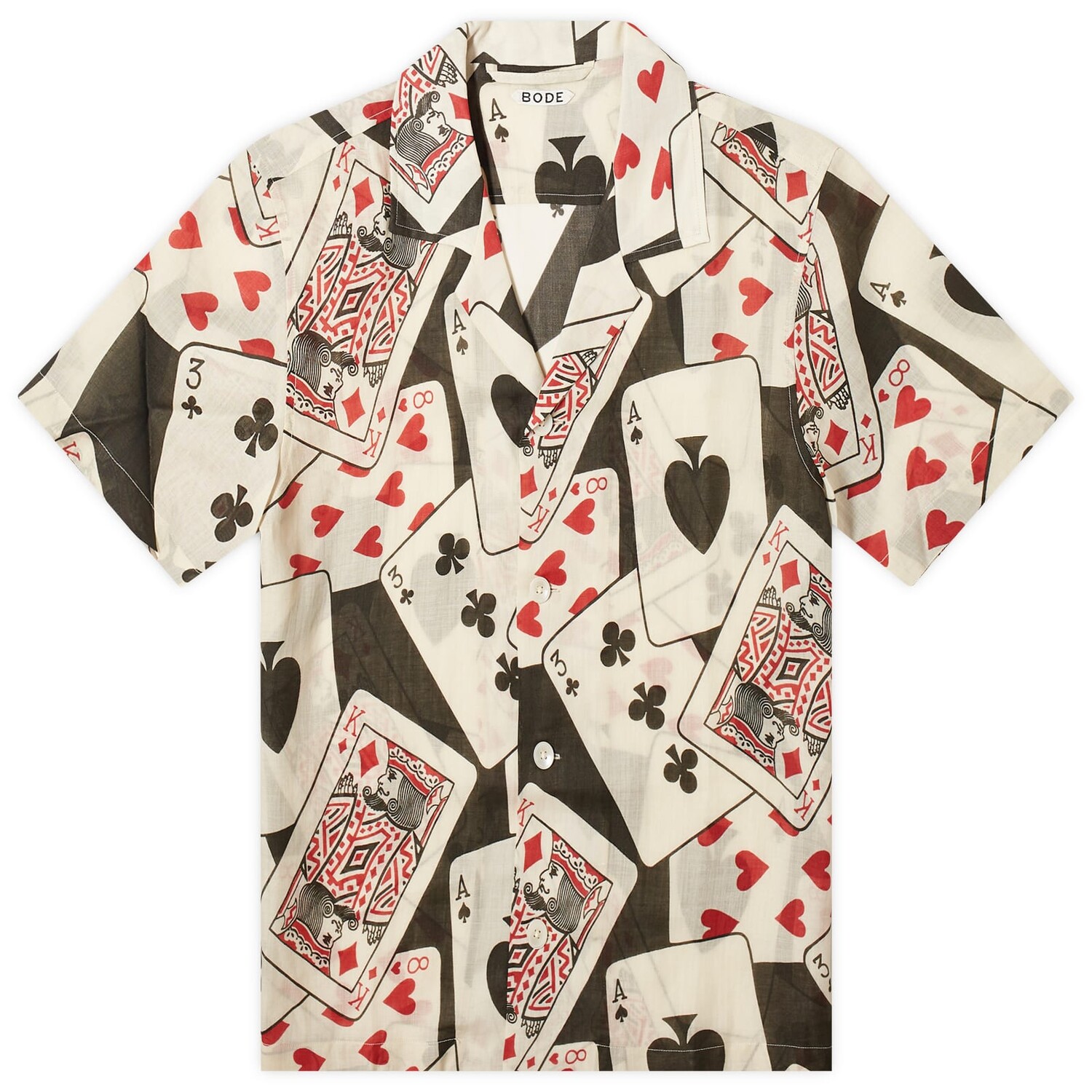 

Рубашка с коротким рукавом Bode Ace Of Spades Vacation Shirt, цвет Black & Multi