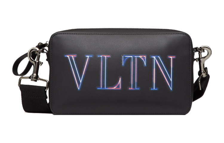 

Valentino Сумка через плечо VLTN, кожаная, мужская, черная