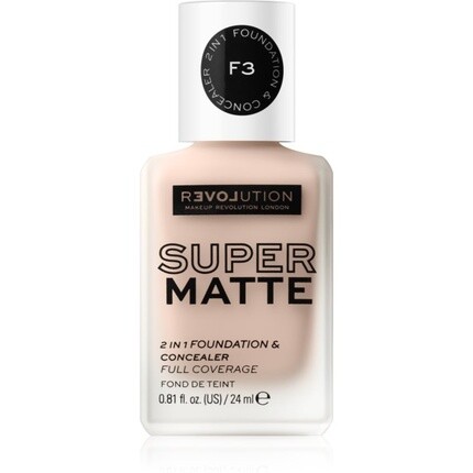 

Revolution Relove Super Matte Тональный крем-консилер 2 в 1 F3 24 мл