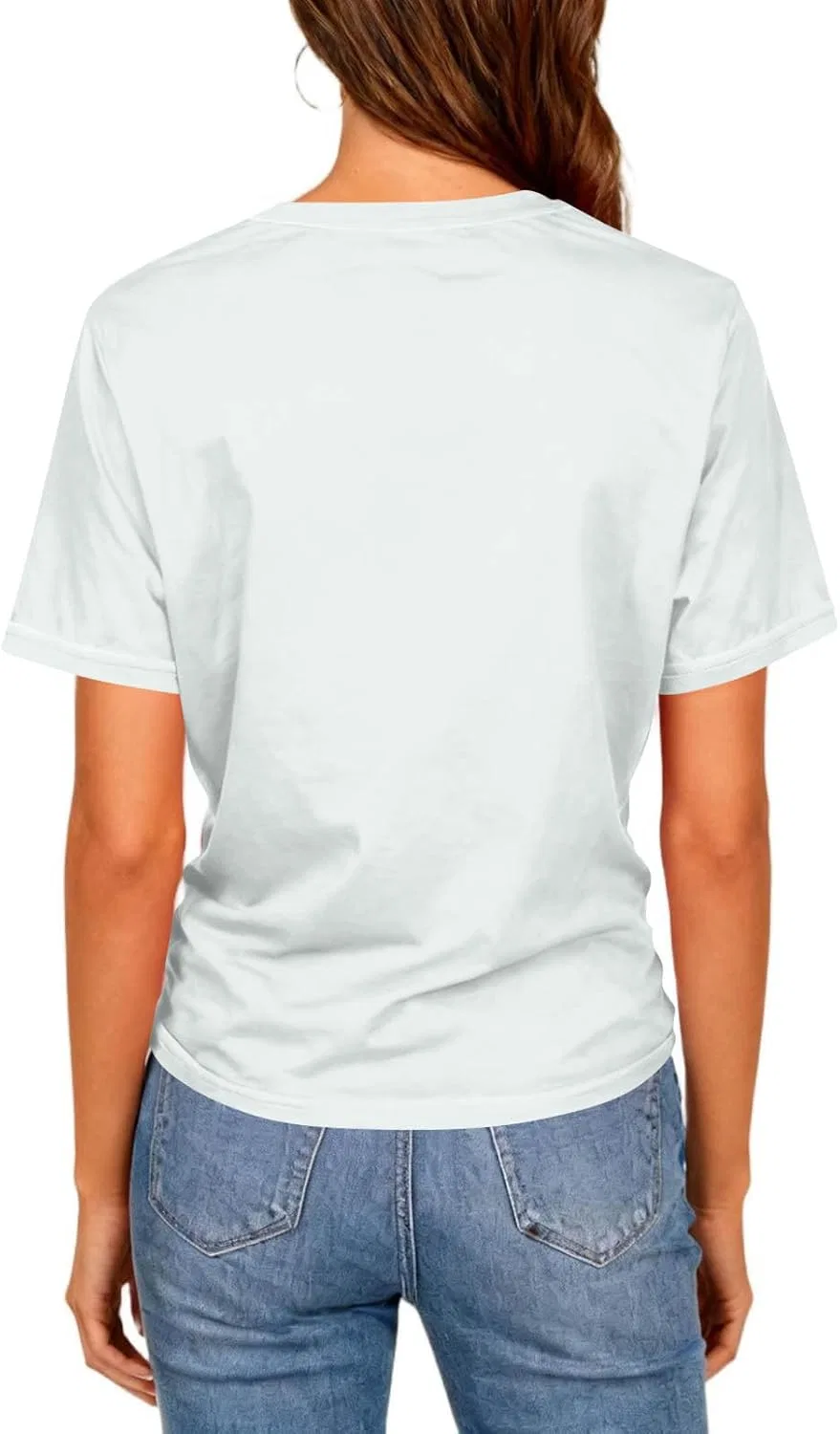 Женский укороченный топ с перекрученным передом, Polyester/Spandex, White — фото 3