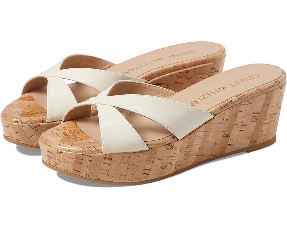 

Туфли Stuart Weitzman Carmen Platform Slide, цвет Seashell