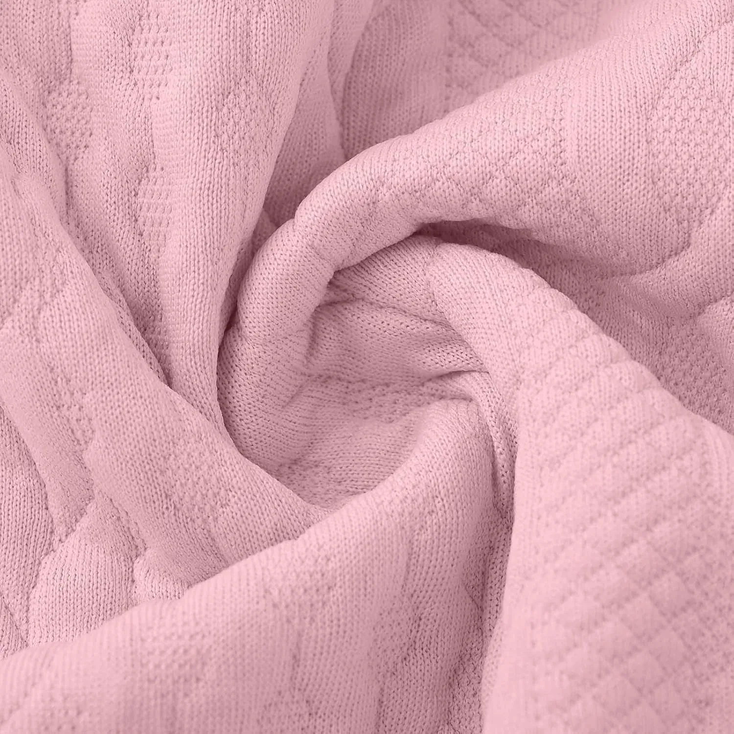 Толстовка женская Quarter Zip Collared Textured, 1b-pink — фото 2